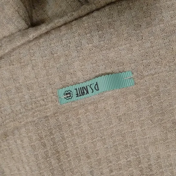 P.S. Kate Floral Waffle Knit elbow patche tee - Picture 2 of 2